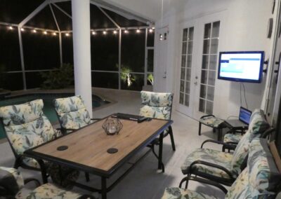 Florida Villa Pool bei Nacht
